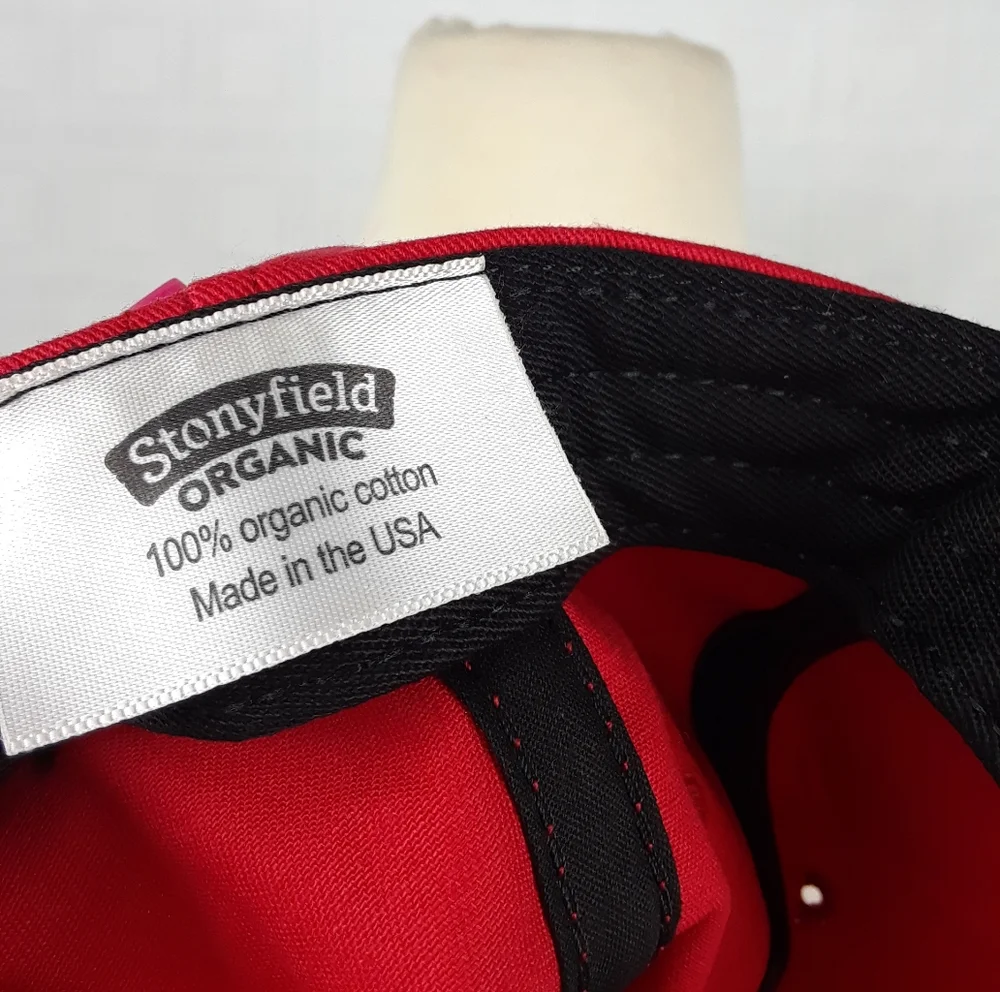 Hat Make Earth Cool Again Stonyfield Mens Womens Visor Cotton Hat Adjustable Red
